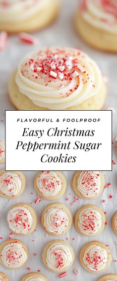 Image for Easy Christmas Peppermint Sugar Cookies Pinwheel Sugar Cookies Christmas, Christmas Cookies Powdered Sugar, Different Christmas Cookie Recipes, Christmas Cookies With Cream Cheese Frosting, Christmas Themed Cookies Easy, Christmas Wreaths Cookies, Easy Gingerbread Cookie Decorating Ideas, Easy Winter Cookie Recipes, Christmas Eve Cookies For Santa