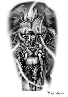 Warrior Tattoo Sleeve, Gladiator Tattoo, Animal Sleeve Tattoo, Capricorn Art, Lion Head Tattoos, Men Tattoos Arm Sleeve