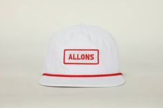 Allons Rope Hat.  Unstructured crown Adjustable fit Flat brim Light Weight poly material Kyle Field, Hotty Toddy, Chattanooga Tn, Golf Shirts, Trucker Cap, Caps Hats, Trucker Hat, Accessories Hats, Crown