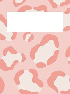 a pink and white animal print background with a rectangle in the middle that says,