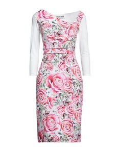 Round collar Floral design Belt Sleeveless Midi Dress Pink, Chiara Boni, Pink Midi Dress, Womens Midi Dresses, Dress Pink, Round Collar, Cute Dresses, Floral Design, Midi Dress