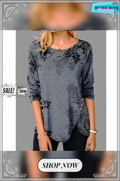 Women's Shirt Blouse Black Yellow Blue Floral Button Print Long Sleeve Daily Weekend Streetwear Casual Round Neck Regular Floral S Gray Long Sleeve Tops With Buttons, Blue Crew Neck Blouse With Buttons, Fall Crew Neck Blouse With Buttons, Gray Long Sleeve Blouse With Buttons, Floral Long Sleeve Shirt, Streetwear Casual, Color Pick, Women Shirts Blouse, Casual Streetwear