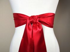 "Red Satin Sash, Red Sash Belt Wide Red Sash, Red Wedding Accessories Red Bridal Sash, Red Satin Belt Red Bridesmaid Sash Satin Swank This Satin Swank® reversible waist sash is the perfect finishing touch for your bridesmaid, wedding, or special occasion dress, or just the right piece to add instant polish to your dress or top. Depending on your waist size and the length you choose (60, 75, and 90 inch lengths available), you can wrap the sash around your waist once or twice. You decide whether Red Bridesmaid, Bridesmaid Sash, Belt Wide, Satin Belt, Red Bridesmaids, Wedding Sash Belt, Waist Sash, Satin Sash, Wedding Dresses Satin