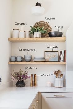 Summer kitchen shelf styling tips and ideas with @bhglivebetter Kitchen Shelf Styling, Kitchen Open Shelves, Kitchen Floating Shelves, Kitchen Ikea, Kitchen Shelf Decor, Open Kitchen Shelves, Classic Kitchen, Decoration Inspiration