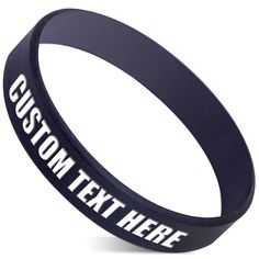 PRICES MAY VARY. Click "Customize Now" button and enter personalized text，size and font. It will display the wristband preview. Wristband width：12mm (1/2 Inch) . Wristband style：Debossed Color Filled (Text Engraved + Filled Color). Text with slight reflection, NOT just printed！Also, it can protect the ink from daily wear and tear, such as showering, swimming, or friction from skin and clothing. Debossed color filled type bracelets are high quality, durable and comfortable stretch. Our wristbands Classic Adjustable Customizable Jewelry, Personalized Band Jewelry For Gift, Personalized Jewelry Band For Gift, Customizable Black Name Bracelet For Anniversary, Personalized Band Bracelet For Gift, Customizable Black Wedding Jewelry, Classic Black Customizable Jewelry, Customizable Black Name Bracelet For Personalized Gift, Customizable Black Wristband For Gift