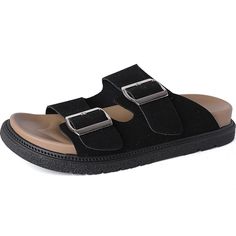 LBSFY - 2024 Summer Platform Women Slippers Fashion Elegant Outdoor Metal Buckle Slides Shoes Ladies Casual Beach Flats Sandalias Vacation Slippers With Buckle Closure, Beach T-strap Sandals With Buckle Closure, Black Slip-on T-strap Sandals For Beach, Beach Slippers With Buckle Closure And Round Toe, Summer Flat Heel Slippers With Buckle Closure, Summer Vacation Slippers With Buckle Closure, Beach Slippers With Buckle Closure And Flat Heel, Flat T-strap Sandals With Buckle Closure For Vacation, Flat Heel Beach Slippers With Buckle Closure