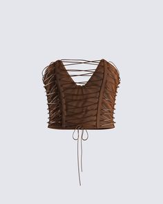 Bette Brown Lace Up Top – FINESSE Brown Corset Top, Brown Corset, Lace Up Top, Walking By, Corset Top, Rodeo, Lace Up, Collage, Lace