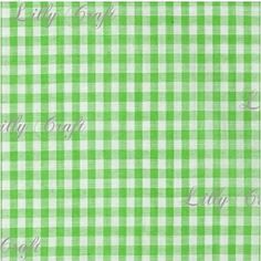 a green and white checkered fabric with the word love on it in cursive writing