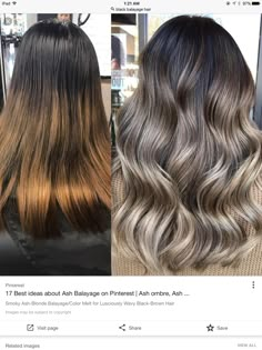 Brown Hair With Blonde Balayage, Grey Balayage, Blond Balayage, Different Hair Colors, Different Hair