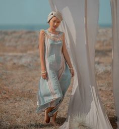 Lea dress- aqua Spring Maxi Dress With Fringe, Bohemian Fringe Midi Dress For Beach, Summer Beach Fringe Midi Dress, Bohemian Light Blue Midi Dress For Beach, Bohemian Sleeveless Light Blue Midi Dress, Summer Bohemian Light Blue Midi Dress, Bohemian Light Blue Sleeveless Midi Dress, Bohemian Light Blue Summer Midi Dress, Boho Evening Dress