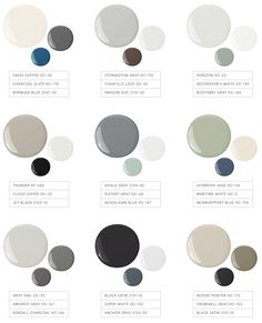 the different shades of paint that are used to decorate walls and ceilings in various colors