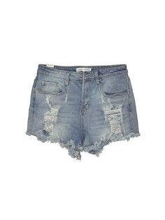 Almost Famous Denim Shorts Size: 5 Bottoms - used. 99% COTTON, 1% SPANDEX | Almost Famous Denim Shorts: Blue Bottoms - Size 5 Washed Blue High Rise Distressed Shorts, Distressed High Rise Washed Blue Shorts, High Rise Distressed Washed Blue Shorts, High Rise Distressed Medium Wash Jean Shorts, Distressed Mid-rise Jean Shorts In Medium Wash, Distressed Mid-rise Denim Jean Shorts, Mid-rise Distressed Denim Jean Shorts, Distressed Medium Wash Mid-rise Jean Shorts, Mid-rise Distressed Medium Wash Jean Shorts