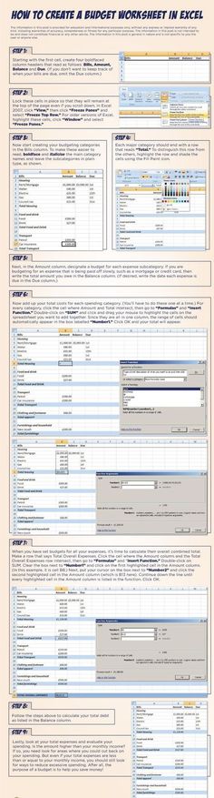 an info sheet with the words how to create a printable worksheet in excel