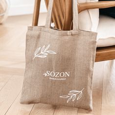 Sac en Lin naturel - Sozon Reusable Tote, Burlap Bag, Burlap, Reusable Tote Bags, Boutique, Tote Bag