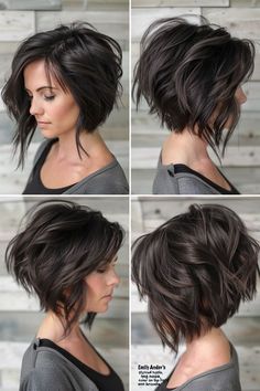 Inverted Bob With Side Bangs, Bob Cut With Layers, Inverted Bob Haircuts, Inverted Bob Hairstyles, Chic Short Hair, Gorgeous Gray Hair, Edgy Haircuts, Hairstyle Inspiration, Edgy Short Hair