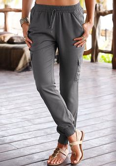 High Waist Joggers, Drawstring Waist Pants, Slim Fit Joggers, Black Joggers, Slim Waist, Grey Fashion, Workout Pants, Jogger Pants, Drawstring Waist