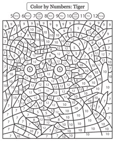 the color by numbers coloring page for adults and children with an abstract pattern in black and white