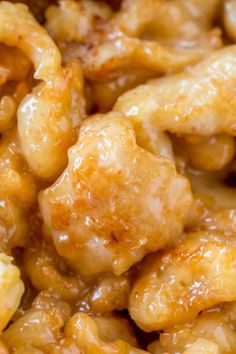 crispy chinese honey chicken with text overlay