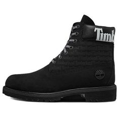 Timberland 6-Inch Premium Logo Wide-Fit Boots 'Black Nubuck' A1TUW Suede Boots With Branded Insole For Streetwear, Classic Timberland Boots For Streetwear, Black Suede Lace-up Waterproof Boots, Black Suede Work Boots For Outdoor, Black Suede Work Boots For Winter, Classic Black Work Boots For Streetwear, High-top Black Suede Waterproof Boots, Black High-top Waterproof Suede Boots, Black Suede High-top Waterproof Boots