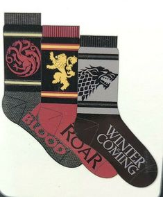 Game Of Thrones  HBO Officially Licensed  Crew Socks  Gift Pack  3 Pair Socks Gift, Gift Pack, Sock Gifts, Gift Packs, Crew Socks, Game Of Thrones, Christmas Stockings, Stockings, Shoe Accessories