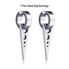 Men Clip on Earrings Hiphop Punk Hypoallergenic Titanium Steel Earrings Ear Clip Earrings for Women No piercing Man AccessoriesModel Number:4000193686364 New Africa, Earrings Ear, Steel Earrings, Womens Glasses, Clip Earrings, Mens Glasses, Women Set, Glasses Accessories, Earrings For Women