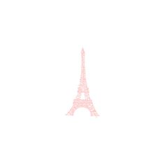 the eiffel tower is pink and white in color