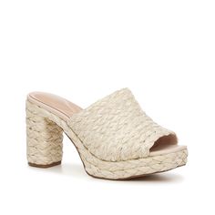 Charles David-Prisca Platform Sandal Bring some beachy touches to your look with the Prisca sandal from Charles David. This platform pair sports a raffia design for a laidback highlight. Charles David, Platform Sandals, Block Heels, Open Toe, Slip On, Style Inspiration, Bring It On, Sandals, Heels