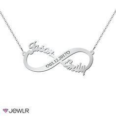 The perfect reminder of those nearest and dearest to your heart, this pendant symbolizes the infinite bond between a boyfriend and girlfriend, husband and wife, mother and child, or even best friends. Personalize the infinity symbol pendant with two names and add a meaningful engraving through the center. Design yours in 10K or 14K white, yellow, rose gold, or sterling silver. Complete with your choice of matching chains, or add a little extra sparkle with a cable chain featuring a 2mm bezel-set Infinity Symbol, Infinity Necklace, Necklace Box, Mother And Child, Metal Necklaces, Gold Plated Silver, Custom Boxes, Cable Chain, Bezel Setting