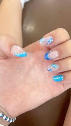 #nails #summer #starfish #bluenails #cute #asthetic #beachy Simple Beach Nail Ideas, Easy Summer Acrylic Nails, Crazy Fun Nail Designs, Nail Inspo To Do At Home, Cute Cruise Nails, Cute Back To School Nails For Teens, Short Tropical Nails, Cute Nails For The Summer, Nail Ideas Preppy