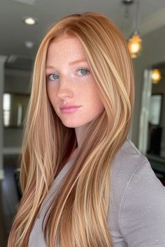 35+ Stunning Red Hair with Blonde Highlights Combos To Try This Year - Flo's Blog Red Hair Blonde Highlights Balayage, Blond Hair With Red Highlights, Blonde Highlights In Red Hair, Highlights In Red Hair, Blonde Hair Red Highlights, Red Highlights In Blonde Hair, Blonde To Red Hair Before And After, Red Hair Blonde Highlights