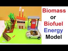 a paper model of a house and car with the words biofuel energy model