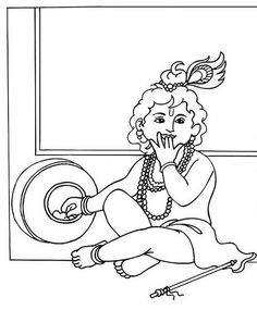 Shri Krishna Janmashtami Coloring Printable Pages For Kids Colouring Practice, Janmashtami Pictures, Happy Janmashtami Image, Janmashtami Images, Drawings For Kids, Beautiful Sketches