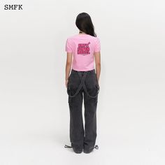 SMFK Skinny Model Pink Tight T-shirt Size Chart (CM) Shoulder Chest Length XS 35 78 44 S 36 82 45.5 M 37 86 47 L 38 90 48.5 Material: 100% Cotton