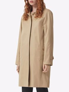 Burberry single-breasted Car Coat - Farfetch Burberry Car Coat, Car Coat, Coat Fashion, Mid Length, Single Breasted, Red Carpet Fashion, Top Brands, Duster Coat, Burberry