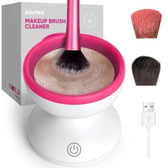 PRICES MAY VARY. Enjoy a Leisurely Cleaning: The Alyfini Electric Makeup Brush Cleaner Machine is designed to provide you with an effortless and stress-free cleaning experience. Say goodbye to sore hands and backaches after spending hours cleaning your makeup brushes at the sink Efficient Cleaning: The make up brush clean machine has sufficient power. The high-speed rotating water flow, combined with the cleaning column and makeup brush cleaner solution and brush shampoo,brush soap cleanses,brush cleanser, can remove 98%of the makeup residue and dirt inside the cosmetic brush.Rest assured that our silicone cleaning bowl will not damage the shape and softness of your precious makeup brushes bristles Easy & Worry-Free Operation: There is no need for assembly or batteries, and you don't need Clean Makeup Brushes, Makeup Brush Cleaner Machine, Electric Makeup, Contour With Eyeshadow, Face Scrubber, Silicone Makeup, Brush Cleanser, Shampoo Brush, Make Up Brush