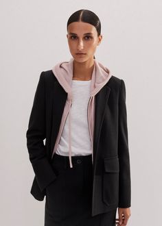 Wool-Blend Travel Tailoring Blazer | ME+EM Ladies Coat Design, Designer Coats, Contemporary Dresses, Advanced Style, Women's Coats And Jackets, Tailored Blazer, Coat Design, Coats And Jackets, Fashion Story