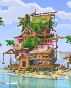 Download this and my other builds on my patreon! ♡ Shell House Minecraft, Minecraft Ocean House Aesthetic, Aquatic Minecraft Builds, Beach Bar Minecraft, Minecraft Mermaid House, Ocean Themed Minecraft Builds, Mermaid Minecraft Build, Pirate House Minecraft, Minecraft Coastal Village