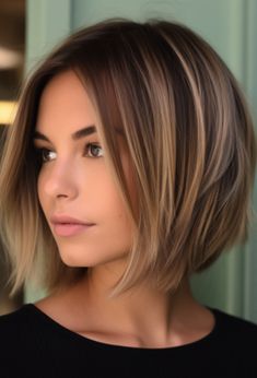 Medium-length layered hairstyles are the best of both worlds, meaning long and short cuts. They offer all the same vibrancy of a short, trendy cut with a #bob #hair