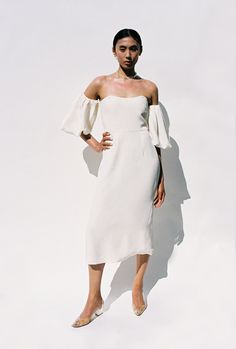 Verona Midi – Kamperett Off The Shoulder Midi Dress, Off The Shoulder Sleeves, Draped Sleeves, Satin Wrap Dress, Silk Wrap Dresses, Velvet Midi Dress, Drape Sleeves, Organza Dress, Silk Gown