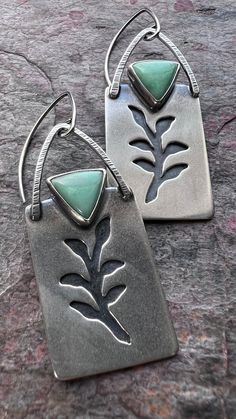 Metal Jewelry Handmade, Leaf Jewellery, Metal Art Jewelry, Art Jewelry Earrings, Silversmithing Jewelry, Hand Earrings, Silversmith Jewellery, Handmade Silver Jewellery, Metalsmithing Jewelry