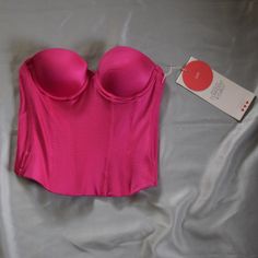 Nwt Victorias Secret Back Off Baby Push Up Shaper Hot Pink Low Back Bustier 34a Deadstock, Retired Design From Her "Signature" Collection. Extra Straps Included. Lace Bustier, Back Off, Signature Collection, Low Back, Women's Intimates, Push Up, Victoria Secret Pink, Hot Pink, Victoria's Secret