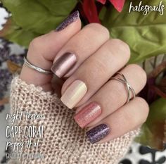 Fall Color Street, Nail Dipping Powder Colors, Belle Nails, Night Terrors, Color Streaks, Subtle Nails, Dip Nails, Sparkle Nails