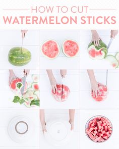 how to cut watermelon sticks