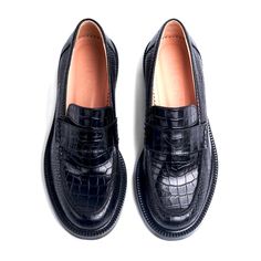 *Brand New* Size Eu 40 Inch2 Platform Loafers Have Been Made From Croco Effect Leather. Croco Effect Leather Leather Lining True To Size Black Tassel Loafers With Textured Sole For Work, Black Wingtip Platform Loafers With Brogue Detailing, Black Platform Loafers With Textured Sole For Formal Occasions, Black Platform Loafers With Textured Sole For Formal Events, Black Formal Platform Loafers With Textured Sole, Black Wingtip Platform Loafers For Formal Occasions, Tassel Loafers With Textured Sole For Work, Tassel Loafers With Textured Sole For Work, Round Toe, Black Platform Loafers With Brogue Detailing For Business