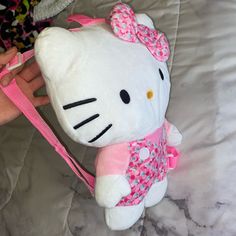 Hello Kitty Sanrio Backpack Kids Unisex Pink Brand New Never Used White Hello Kitty Print Backpack For Daily Use, Hello Kitty White Backpack For School, White Hello Kitty School Backpack, White Hello Kitty Backpack For Daily Use, White Hello Kitty Backpack In Kawaii Style, White Hello Kitty Kawaii Backpack, Pink Hello Kitty Backpack For Daily Use, White Kawaii Backpack With Hello Kitty Print, White Hello Kitty Print Backpack