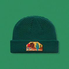 I've always had a love of the desert and cactus and I wanted to create a patch that epitomized the beauty of it. Embroidered onto fabric, then machine sewn onto a super comfy fishermen style beanie! One size fits most. This beanie generally sits above the ears. Patch Beanie, Style Beanie, The Desert, Wild West, A Love, The Beauty, Cactus, Sewing, Fabric