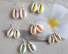 Turquoise earrings cowrie shell earrings beach jewelry | Etsy Nickel Free Teardrop Beaded Earrings For Beach, Handmade Coastal Jewelry For Summer, Silver Beaded Earrings For Beach, Summer Cowrie Shell Gift, Summer Teardrop Beaded Earrings For Beach, Summer Silver Beaded Earrings For Gift, Silver Beaded Earrings For Summer Gifts, Summer Vacation Teardrop Jewelry, Summer Shell Jewelry Gift