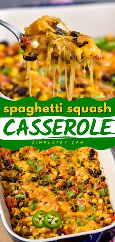 There's so much to love about this baked Spaghetti Squash Casserole! Not only is it a healthy dinner idea, but it is also packed with flavor and filling ingredients. Plus, this easy vegetarian recipe is low-carb! Veggie Spaghetti Squash Recipes, Spaghetti Squash Vegetarian Recipes, Yellow Squash Recipes Baked, No Sugar Recipes Dinner, Spaghetti Squash Recipes Healthy Easy, Spaghetti Squash Pie, Spaghetti Squash Recipes Ground Beef, Veg Low Carb Vegetarian Recipes, Mexican Spaghetti Squash Recipes