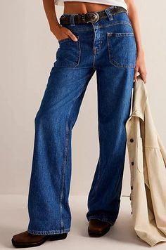 The Free People Palmer Cuffed Jean is a must-have for fashion-forward individuals. With its ankle length and high-quality denim material, it offers both style and comfort. Complete with pockets for added functionality, these jeans are perfect for any occasion. Material: 100% Cotton OB1824301 Acreage Landscaping, Cute Mom Jeans, Cuffed Jeans, Long Sleeve Kids, Grad Photos, Boys Bottoms, Denim Material, Style Clothes, Pinterest Closet