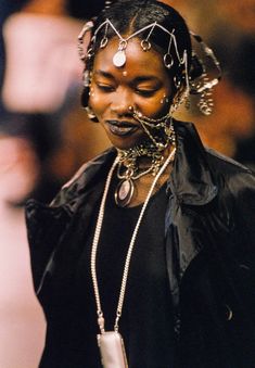 Afro Goth, Paul Gaultier Spring, Black Punks, Black Goth, Afro Punk, Black Mamba, Grunge Hair, Body Mods, Paul Gaultier